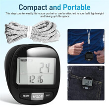 Portable Step Counter Simple Pedometer for Outdoor Activities for Outdoor Walking Hiking and Climbing