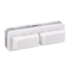 Clavier mécanique RGB 2 touches pour PC gaming, USB filaire, blanc