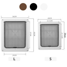 Strong Lockable Dog Door with Privacy Protection Flap Gate Pet Dog Door for Small Dogs Pet Safety Doors to Install L
