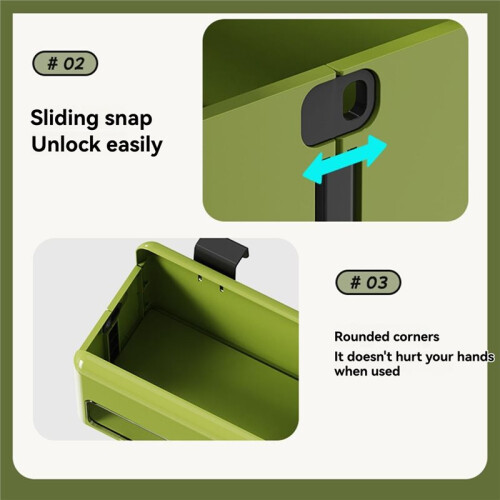 Foldable Hanging Storage Rack - No-Drill Wall Mounted Organizer Shelf for Versatile Use 1