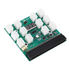 Scheda di interfaccia per alimentatore Power Supply Breakout Board Adapter 1600W, 12 porte ATX PSU per DPS 1200FB