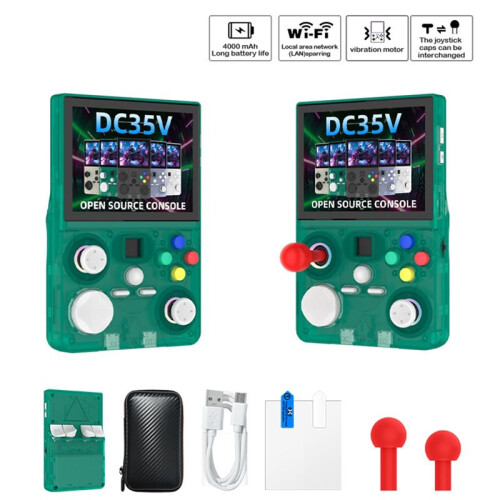 DC35V Retro Handheld Game Console 3.5Inch IPS Screen Replaceable Joystick Pocket Video Player Supports 30+ Emulators A 1