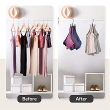 Tank Top Hanger, 2 Pack Rotatable Bra Organizer for Closet, Closet Organizers and Storage Hook Clothes Hanger