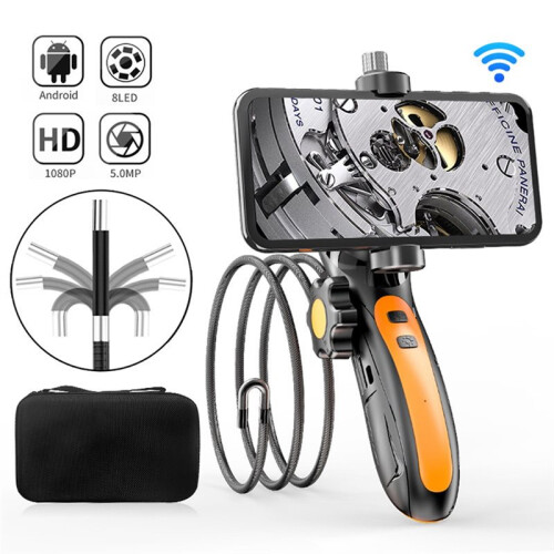 WiFi Hand-Held Endoscope Camera 1 Meter Flexible Cable for IOS Android HD 1080P Waterproof Inspection 2
