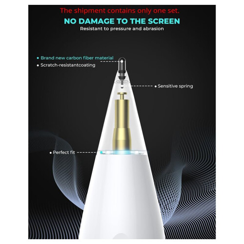 8-Pack Carbon Fiber Replacement Tips for  Pencil, Enhanced Nibs for Precision & Smoothness 1