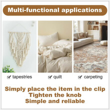 4pcs Clamps Wooden Quilt Hangers.for Wall Hangings. Hang and Display Quilts, Tapestries, Rugs, Fiber Art, and More