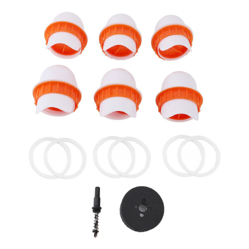 6+1-Kombination automatischer Geflügelfutterspender, orange 1