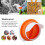 Weatherproof Chicken Feeder 6+1 PP Spilling-Resistant Orange 4