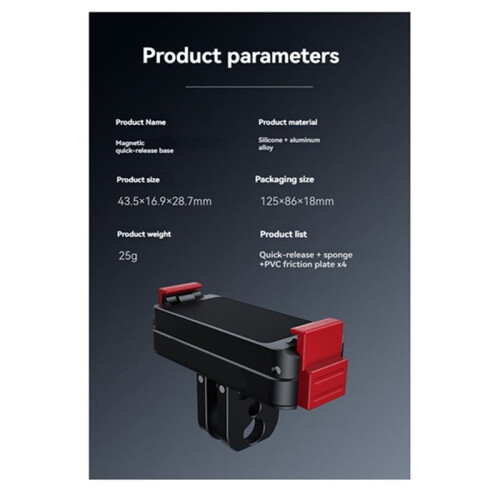 Magnetic Adapter for  Osmo Action 6 Quick-Release Foldable Plate Camera Expansion Accessory 2