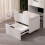 Westwood WestWood Textured LED Vanity Dressing Table 3 Drawers Flip Mirror Storage Stool 5