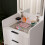 Westwood WestWood Textured LED Vanity Dressing Table 3 Drawers Flip Mirror Storage Stool 6