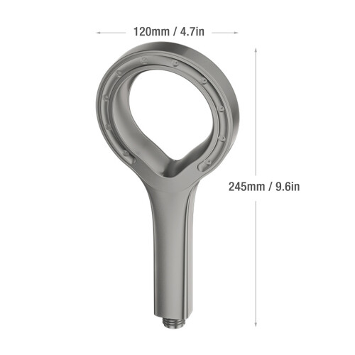 Duschsprayer ABS 245x120mm grau Hochdruck 1