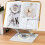 Book Stand for Reading-Adjustable Book Holder with 360Rotate Base & Foldable Desktop Stand Riser for Book,Recipe,Laptop 5