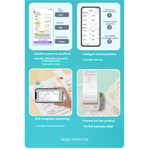 Label Maker Machine with Tape Portable  Label Printer Inkless Labeler for Home Kitchen School Office 2