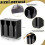 Acrylic Utensil Dispenser Cutlery Organizer with 3 Compartment Black Silverware Holder Plastic Flatware 3