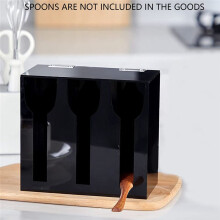 Acryl-Utensilienspender, Besteck-Organizer mit 3 FäChern, Schwarzer Besteckhalter, Besteck Aus Kunststoff