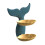 Double Layer PP Goldfish Wall Mount Soap Dish, Blue/Yellow 3