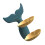 Double Layer PP Goldfish Wall Mount Soap Dish, Blue/Yellow 8