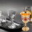 Taça de vinho dourada europeia de 3 polegadas (7,6 cm) para uso em hotéis e decoração (1 unidade). 7