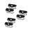 6Pièces Cache-Oreilles Hiver Noir Ajustable Mousse Douce Anti- 5