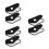6Pièces Cache-Oreilles Hiver Noir Ajustable Mousse Douce Anti- 6