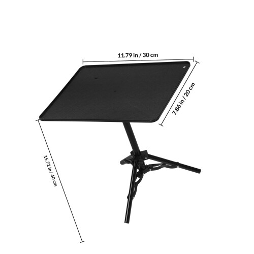 1Ensemble Support Projecteur Et Ordinateur Réglable En Alliage Noir 1