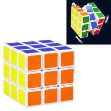 3x3 Speed-Puzzle-Würfel ohne Aufkleber aus Kunststoff, leicht zu drehen, für Anfänger & Profis, weiß