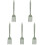 5Pièces Fourchette Cuisine Silicone Vert Olive Ergonomique 4