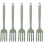 5Pièces Fourchette Cuisine Silicone Vert Olive Ergonomique 11