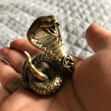 Statue Ornement Zodiaque Serpent Figurines Miniatures Cuivre DéCoration de Bureau Thé Animaux DéCor Accessoires Artisanat
