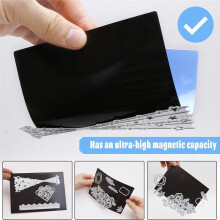 Verdikte 8-Pack Magnetische Papiertape met Drukknopen en Etiketten, Stickers voor Het Opslaan van Stempels, Stansen, Het Maken van Opslagkaarten B