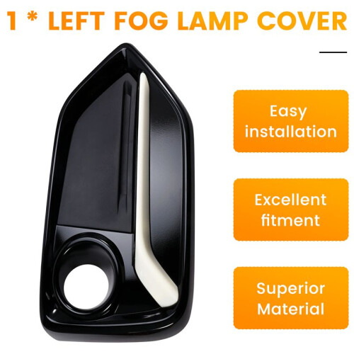Left Front Bumper Fog Light Cover Trim Headlights Covers Frame Hole for   Type R 2017-2021 1
