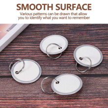 Metal Rim Tags Key Tags Round Paper Tags with Metal Rings White Label for Car Keys and Door Keys (100)