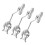 6Pièces Clip Lyre Argenté -Partition Trompette Marche 2