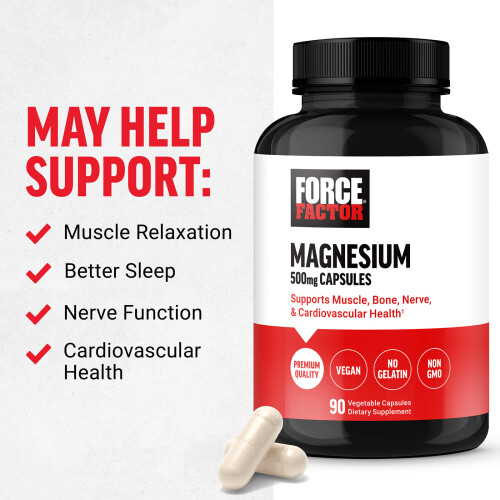 Force Factor, Magnesio, 500 mg, 90 Capsule Vegetale 2