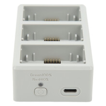 Station de recharge intelligente à 3 ports pour drone Mini 3 Pro, 9,7x5,5x2,8 cm, gris