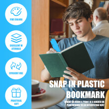 20 Pieces Snap-in Plastic Bookmark Binder Dividers Snap in Bookmark for Planner Multicolor Plastic Bookmark