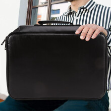 Borsa Organizer Borsa per Documenti Ignifuga con Lucchetto Porta Archiviazione Portatile per Porta Documenti Certificato per Passaporto