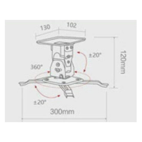Universal Projector Wall Ceiling Mount Hanger LCD/DLP Video Projection Mount Bracket Swivels & Tilts 2
