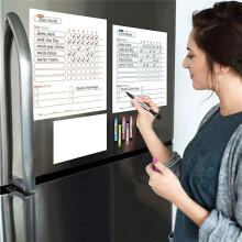 Dry Erase Chore Chart for Kids- 4 Pcs Dry Erase Behavior Charts and 6 Colored Markers with Eraser, Reward Chart