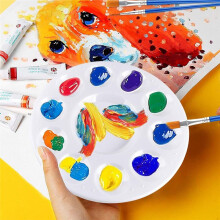 Ensemble de 150 Palettes de Pinceaux, 50 Palettes de Peinture en Plastique, 100 Pinceaux, Plateau de Peinture pour Peinture Ă L'Aquarelle
