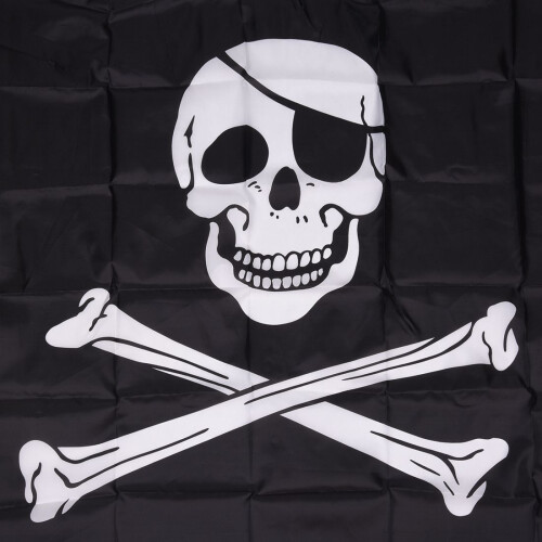 Pirate FLAG Skull and Crossbones Jolly Rodger Large 5x3' Size 1