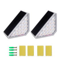 Confezione da 2 luci LED solari per gradini impermeabili, adatte a scale, passerelle, giardino e deck, 800mAh