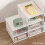 Desktop Transparent Storage Box with Drawer Office Document Storage Sundries Holder Stationery Stackable Desktop 2