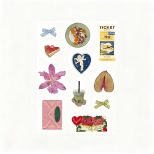 Girlhood Sticker Book DIY Handbook Decorative Scrapbook Stickers Aesthetic Stationery Supplies for Kids Journals