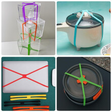 20pcs Colourful Silicone Rubber Bands, 5 Sizes, Wide Elastic Rubber Bands, Tear-Resistant Silicone Rubber Rings