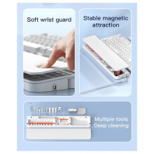 New QS22 with Cleaning Tools Keyboard Wrist Rest Pad Soft Foam Office Work Game Pad Cleaner Kit Black