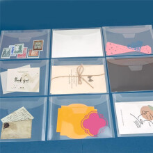 Stamp and Die Storage Pockets Reusable Storage Transparent Plastic Folders for Cutting Dies Stencil Embossing Crafts C