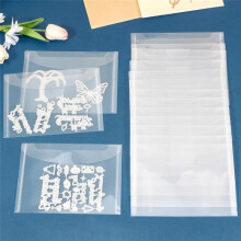 Stamp and Die Storage Pockets Reusable Storage Transparent Plastic Folders for Cutting Dies Stencil Embossing Crafts D