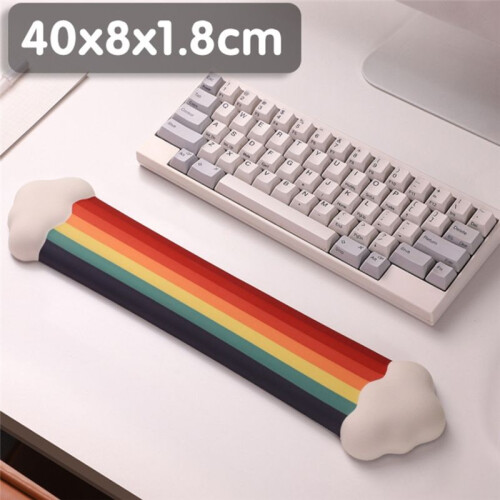 Rainbow Keyboard Wrist Rest Ergonomic Mouse Pad Suitable for Desktop Office Computer Laptop Wrist Rest 1
